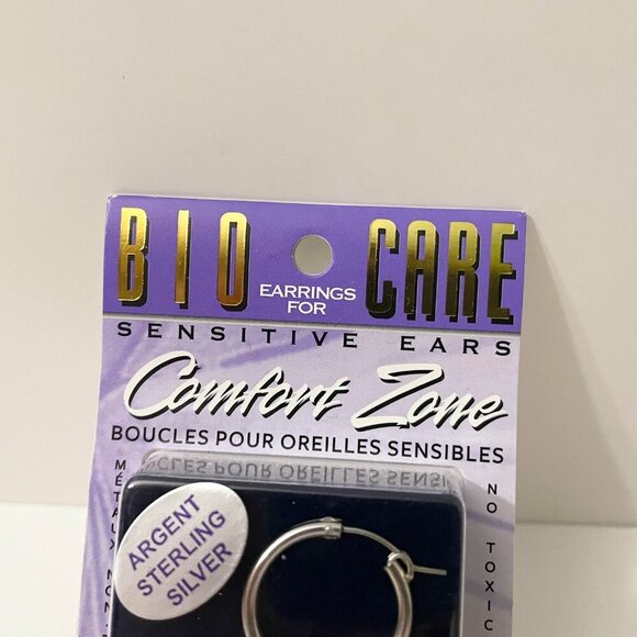 Bio Care Earrings for Sensitive Ears Sterling Silver Hoops - Picture 3 of 12
